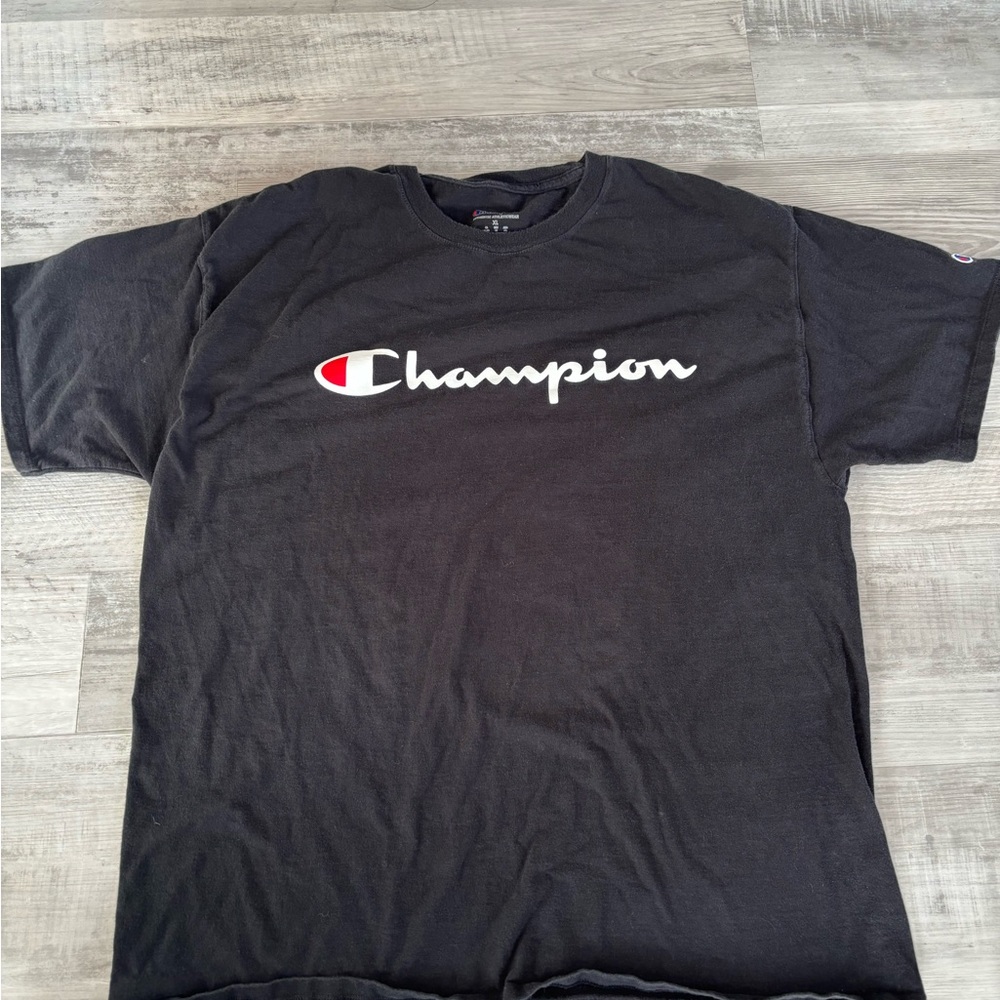 Champion Black Short Sleeve Tee
